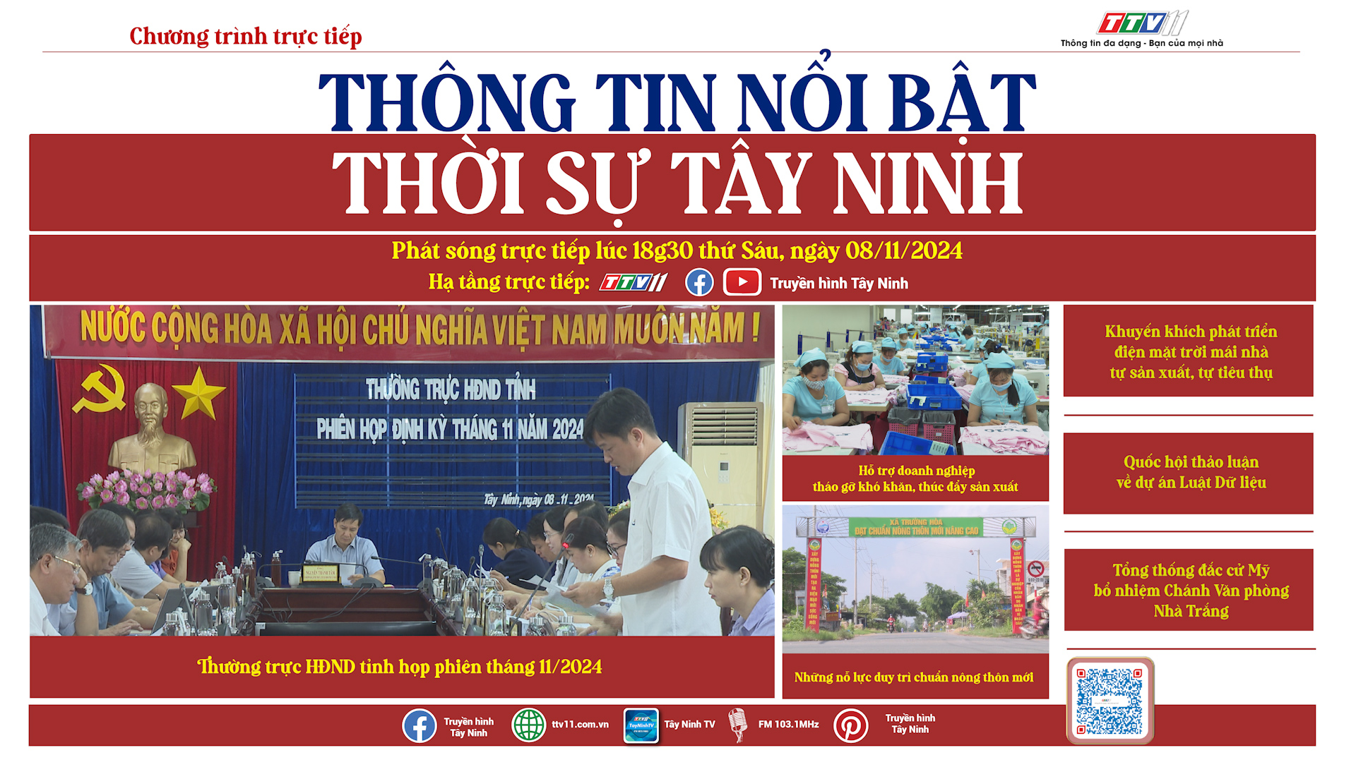 Thời sự Tây Ninh 08-11-2024 | Tin tức hôm nay | TayNinhTV